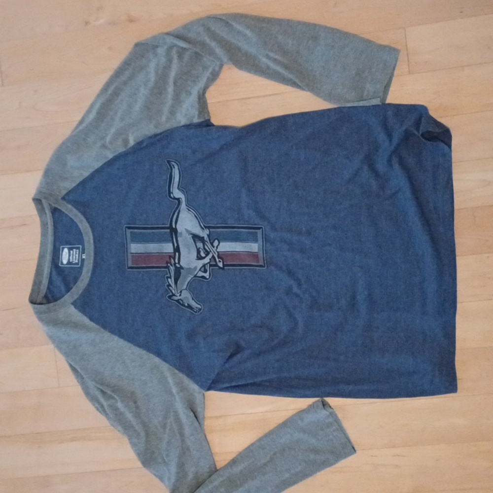 Ford Blue and Gray Long Sleeve Tee